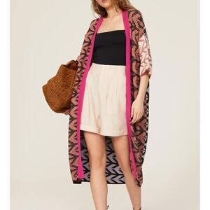 SITA MURT Multicolored Duster Cardigan Kimono Small S